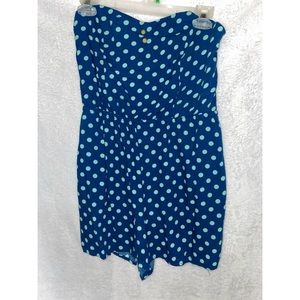 Xhilaration - Blue strapless romper
